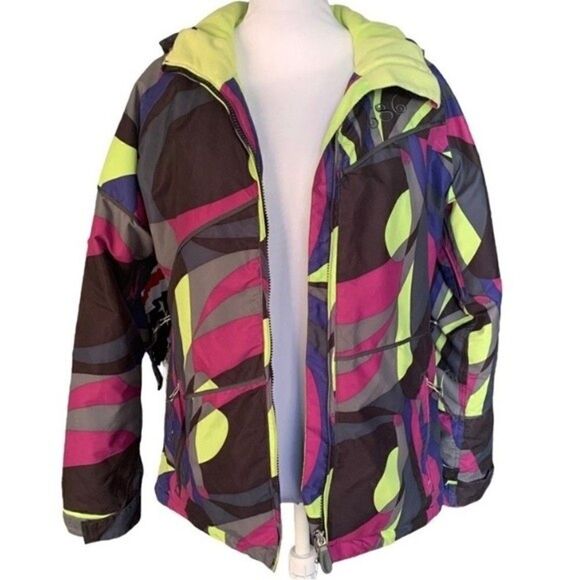 686 Ski Snowboard Jacket Neon Graphic Multicolor Jacket Sz XS - Picture 2 of 10